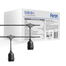 Гирлянда уличная Feron Белт-Лайт CL50-25-1 черный