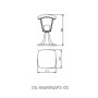 Зображення Світильник садовий MARINA-P E27 IP54 30 см чорний ИМ Light-Deco 1 
