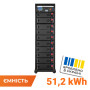 Изображение Аккумулятор LP LiFePO4 Battery HVM 512V 100Ah (51200 Wh) BMS 125А AB Lrack black ИМ Light-Deco 