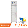 Изображение Аккумулятор LP LiFePO4 Battery HVM 512V 100Ah (51200 Wh) BMS 125А AB Lrack white ИМ Light-Deco 