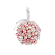 Ялинкова прикраса 15 см рожева (пластик)