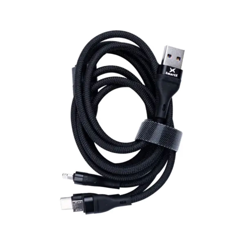 Зображення Кабель для зарядки 3-in-1 microUSB/Type-C/Lightning UR521 ИМ Light-Deco 
