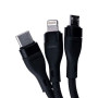Зображення Кабель для зарядки 3-in-1 microUSB/Type-C/Lightning UR521 ИМ Light-Deco 1 