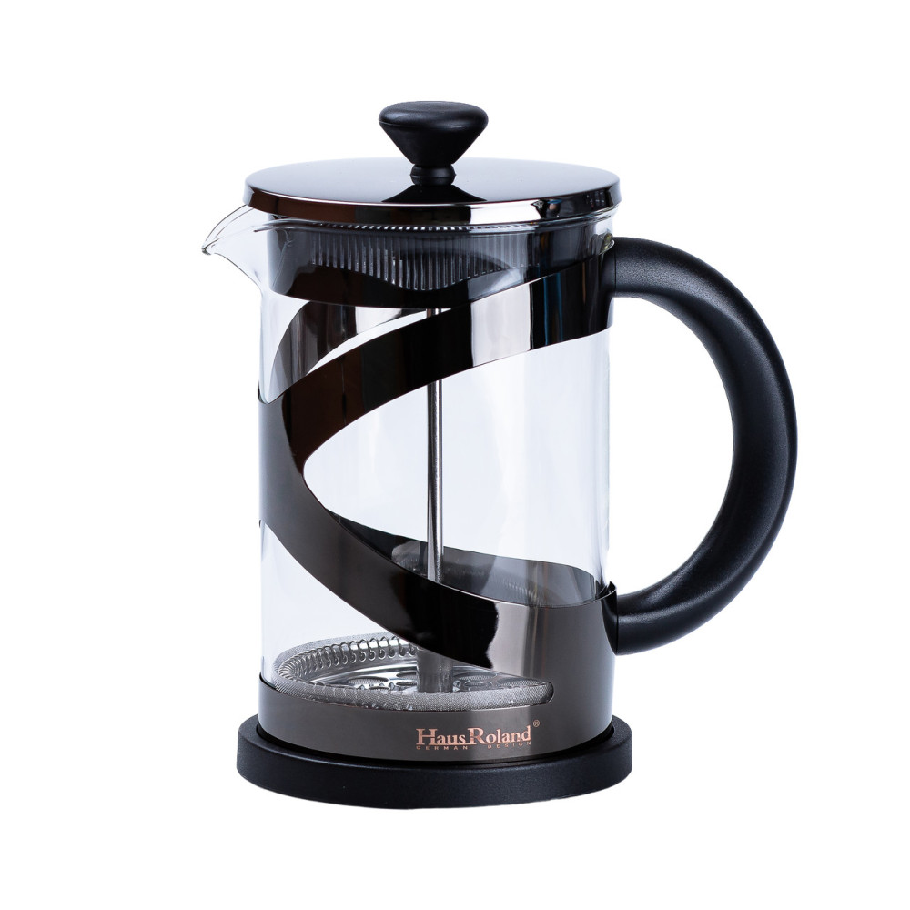 Зображення Чайник Light House прозорий заварювальний із френч пресом 800 мл (LG-20298) Чорний ИМ Light-Deco 