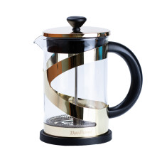 Чайник Light House прозорий заварювальний з френч пресом 800 мл (LG-20298) Золотий