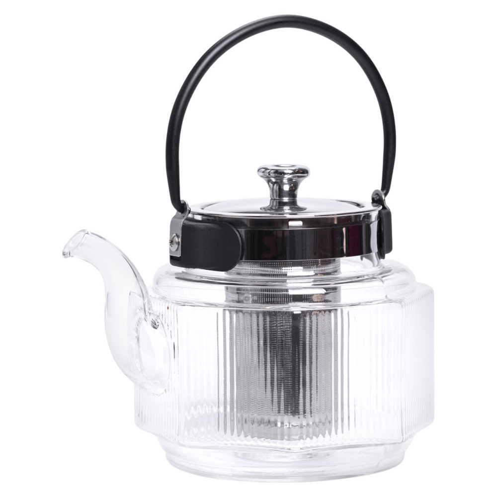 Зображення Заварник стеклянный чайник 1.1 л с ручкой и фильтром прозрачный HP-33-4 ИМ Light-Deco 