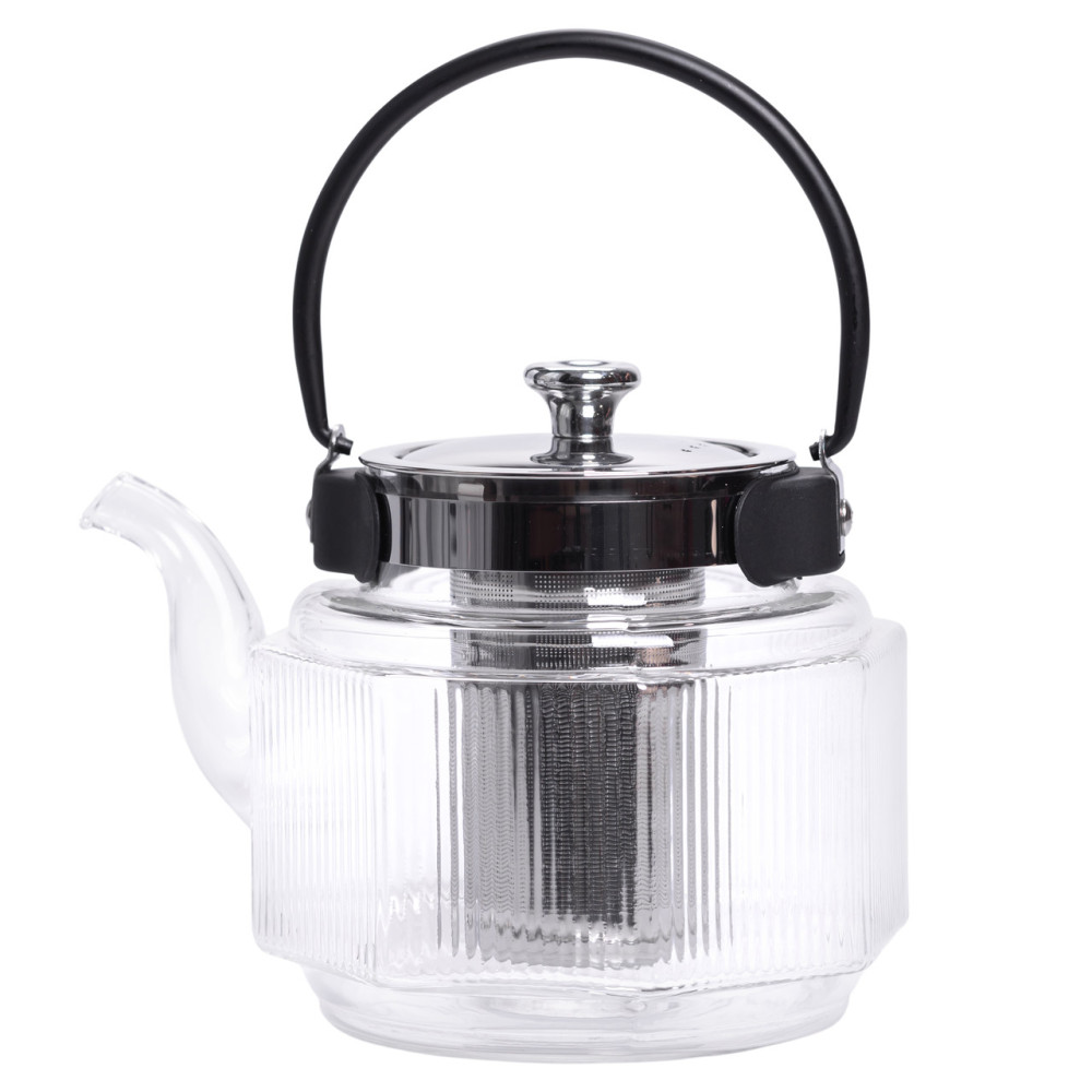 Зображення Заварник стеклянный чайник 1.1 л с ручкой и фильтром прозрачный HP-33-4 ИМ Light-Deco 3 