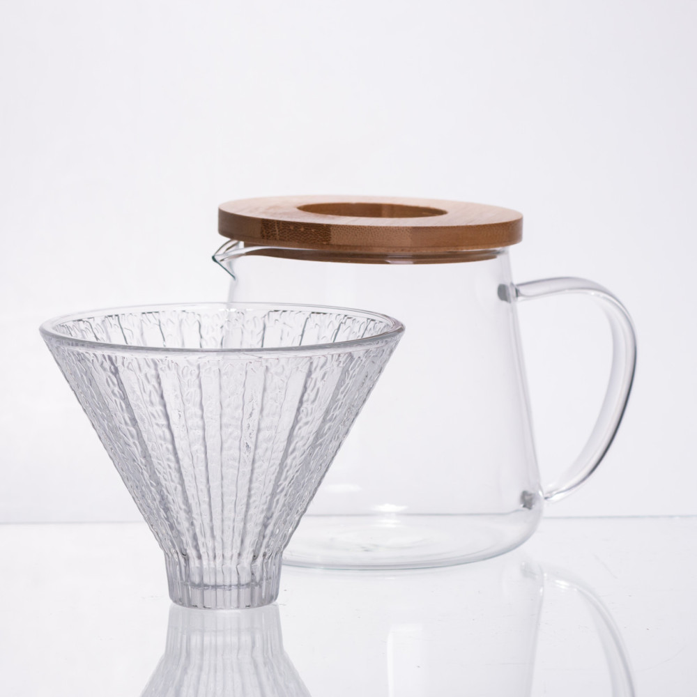 Зображення Набор для заваривания кофе стеклянный заварник и пуровер 600 мл 64486-28 ИМ Light-Deco 1 