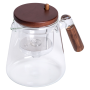 Зображення Чайник Light House для заварювання 1 л скляний з дерев'яною ручкою (LG-20304) прозорий ИМ Light-Deco 1 