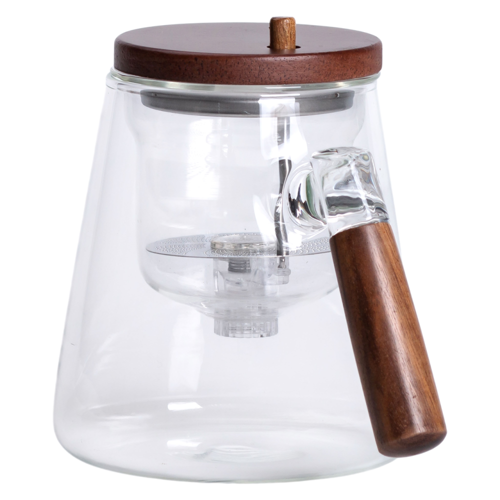 Зображення Чайник Light House для заварювання 1 л скляний з дерев'яною ручкою (LG-20304) прозорий ИМ Light-Deco 2 